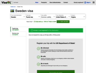 sweden.visahq.com screenshot