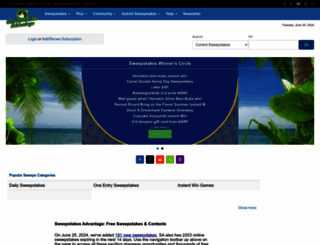sweepsadvantage.com screenshot