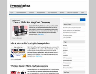 sweepstakeskeys.com screenshot