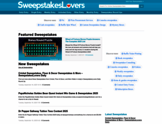 sweepstakeslovers.com screenshot
