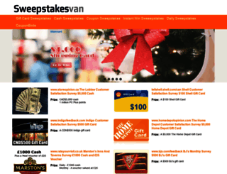 sweepstakesvan.com screenshot