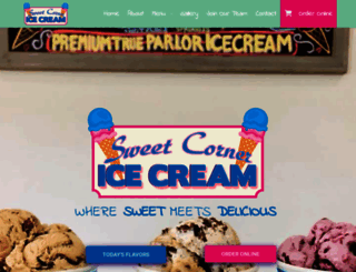 sweetcornericecream.com screenshot