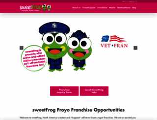 sweetfrogfranchising.com screenshot
