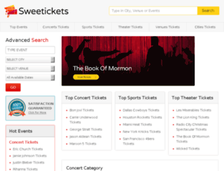 sweetickets.com screenshot