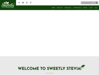 sweetlystevia.com screenshot