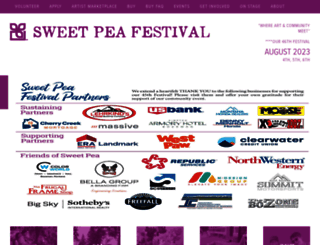sweetpeafestival.org screenshot
