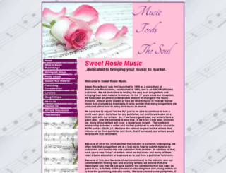 sweetrosiemusic.com screenshot