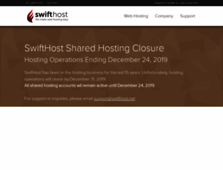 swifthost.net screenshot