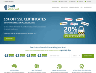 swiftwebhost.com.au screenshot