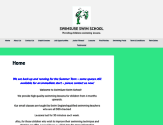 swimsureswimschool.co.uk screenshot