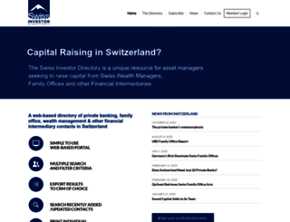 swissinvestordirectory.com screenshot
