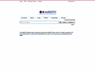 swmath.org screenshot