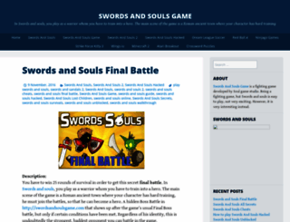 swordsandsoulsgame.wordpress.com screenshot