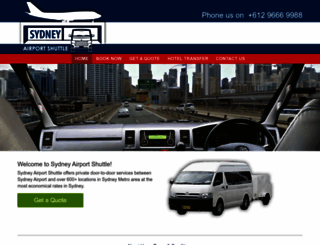 sydneyairport-shuttle.com.au screenshot