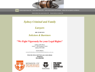 sydneycriminalandfamilylawyers.com.au screenshot