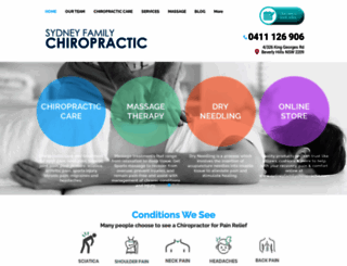 sydneyfamilychiropractic.com screenshot