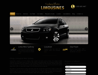 sydneymetrolimousines.com.au screenshot