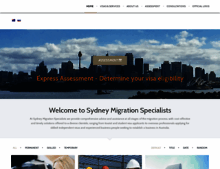 sydneymigrationspecialists.com screenshot