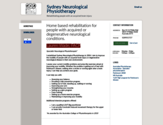 sydneyneurologicalphysiotherapy.com.au screenshot