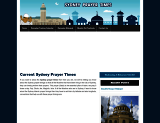 sydneyprayertimes.com screenshot