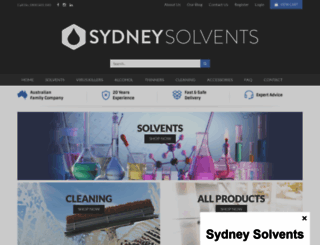 sydneysolvents.com.au screenshot
