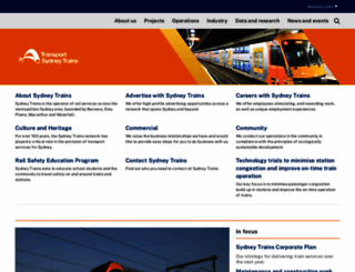 sydneytrains.nsw.gov.au screenshot