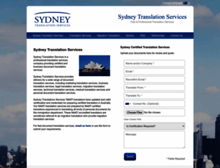 sydneytranslation.com.au screenshot