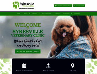 sykesvillevetclinic.com screenshot