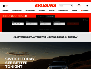sylvania.com screenshot