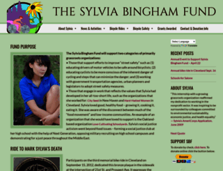 sylviabinghamfund.org screenshot