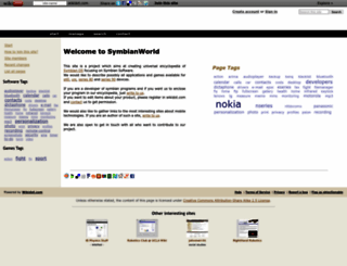 symbian.wikidot.com screenshot