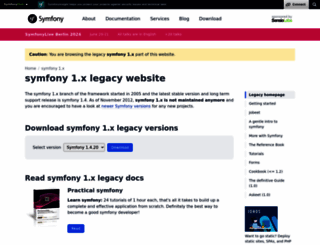 symfony-project.org screenshot