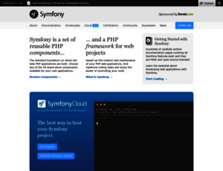 symfony.com screenshot
