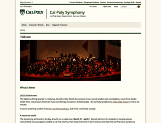 symphony.calpoly.edu screenshot