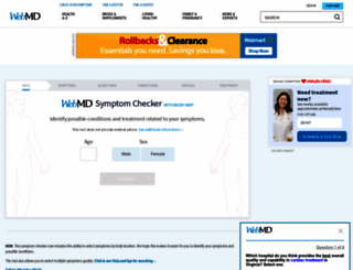 symptom.webmd.com screenshot