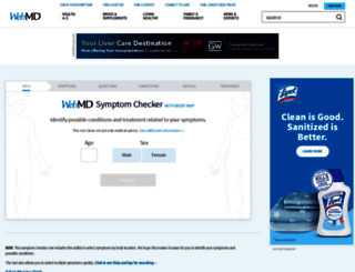 symptomchecker.webmd.com screenshot