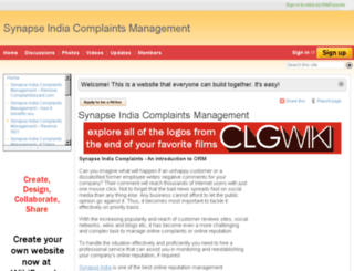synapseindiacomplaints.wikifoundry.com screenshot