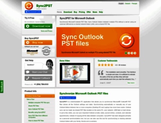 sync2pst.com screenshot