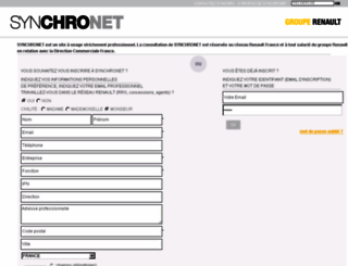 synchronet.renault.com screenshot