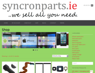 syncronparts.ie screenshot