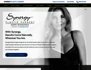 synergyplasticsurgery.com screenshot
