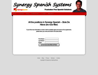synergyspanishsystems.com screenshot