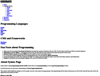 syntaxpage.com screenshot