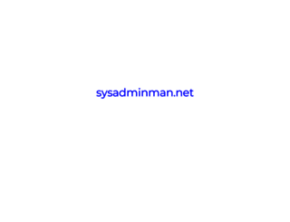 sysadminman.net screenshot