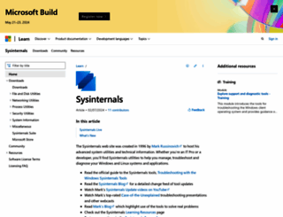sysinternals.com screenshot