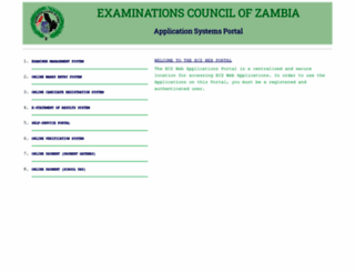 systems.exams-council.org.zm screenshot