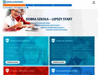 szkolaeuropejska.pl screenshot