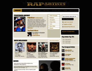 t.rapartists.com screenshot
