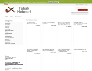 tabak-heimerl.de screenshot