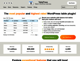 tablepress.org screenshot